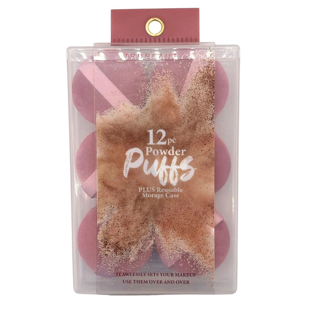 TruBeauty 12pc Powder Puffs - Flawless, Airbrushed Finish